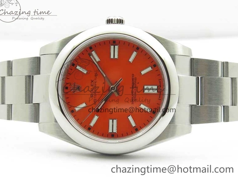 1103 Casual Oyster Perpetual 41mm 124300 EWF Best Edition Red Dial on SS Bracelet A 2856